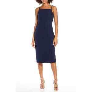 Harlyn Women's Bodycon sleeveless Dress In Navy Size S $220